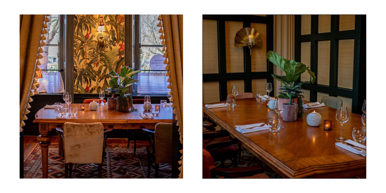 La Mesa private dining space at Boho Marche, Francis Hotel Bath